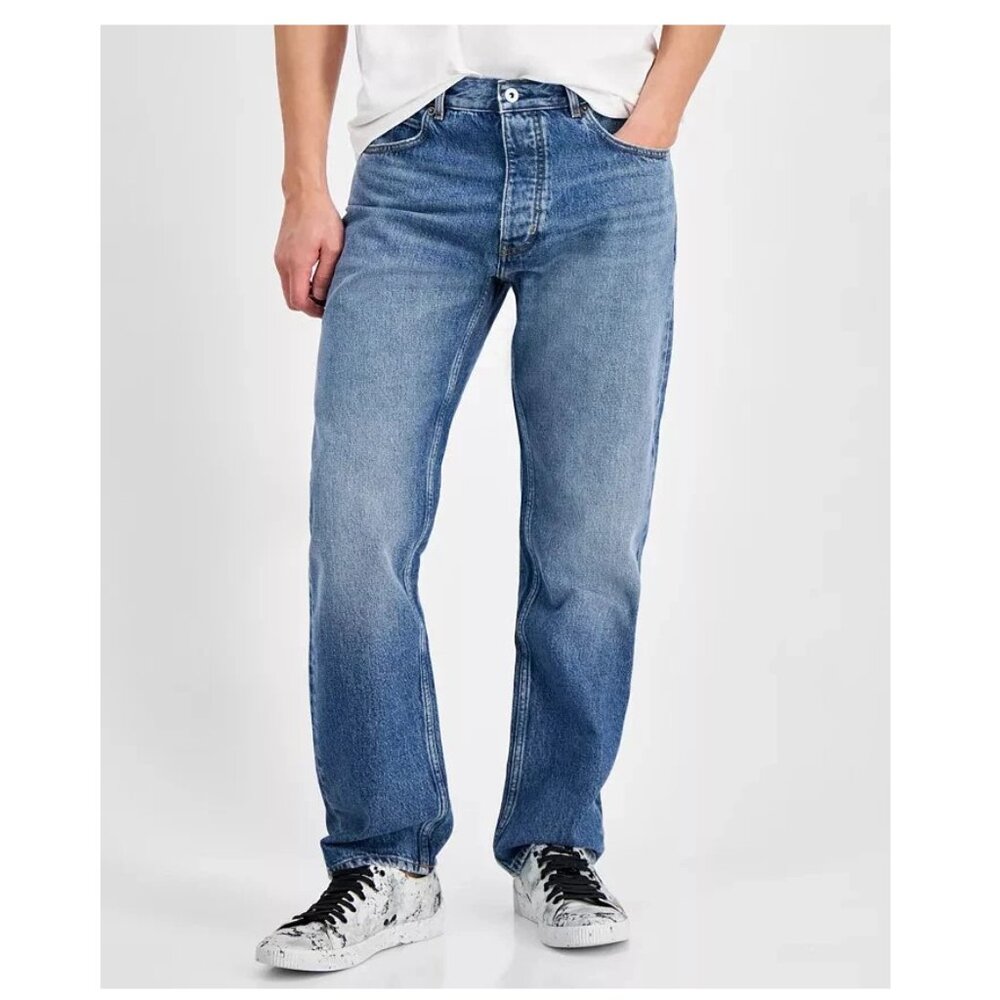 New  HUGO Blue Slim Fit Ash Light Wash Blue Jeans - 38W x 32L